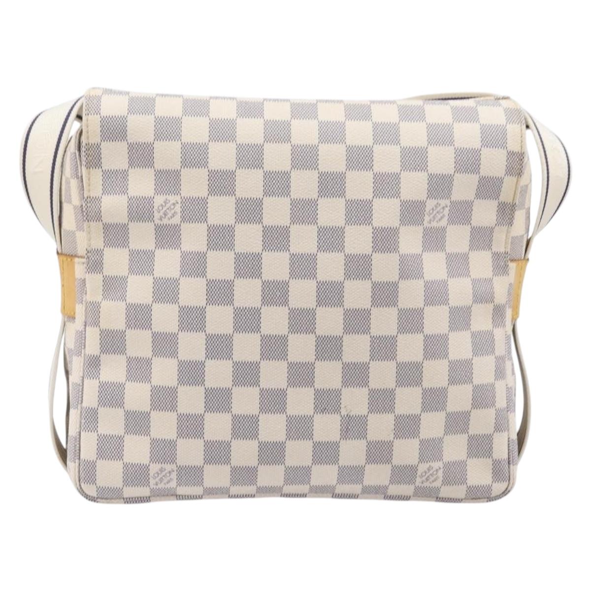 LOUIS VUITTON Damier Azur Naviglio Shoulder Bag N51189 LV Auth BA16856A