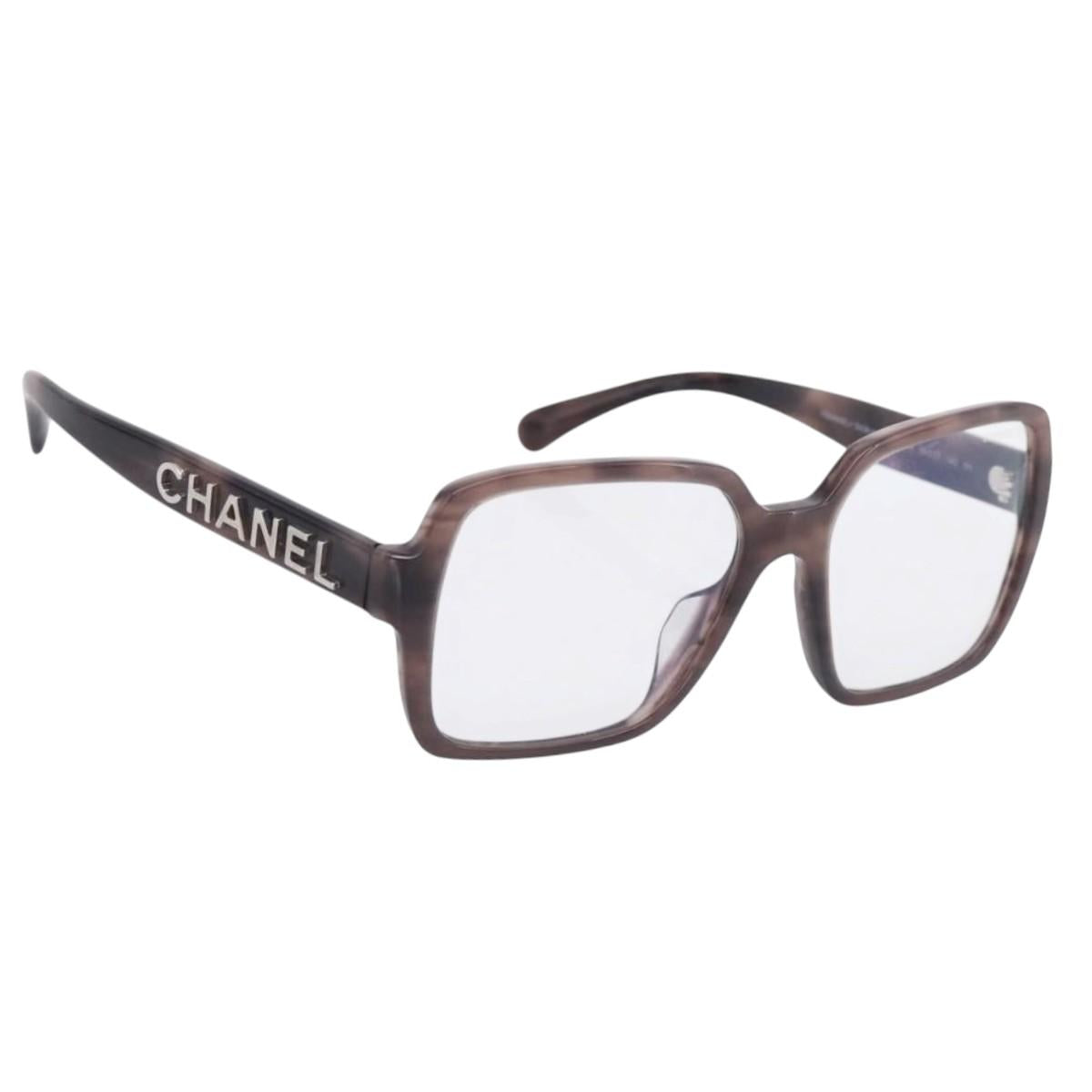 CHANEL Sunglasses Plastic Gray Silver CC Auth BA16857V