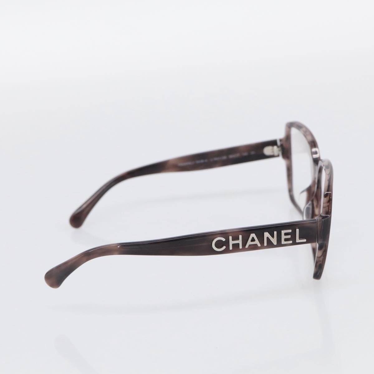 CHANEL Sunglasses Plastic Gray Silver CC Auth BA16857V