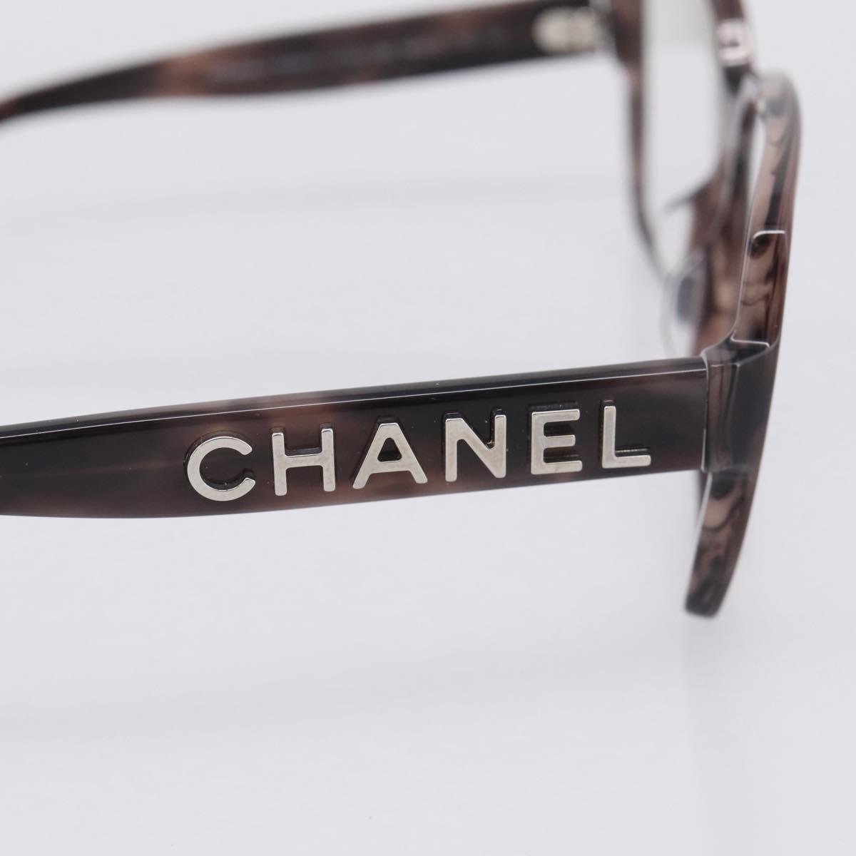 CHANEL Sunglasses Plastic Gray Silver CC Auth BA16857V