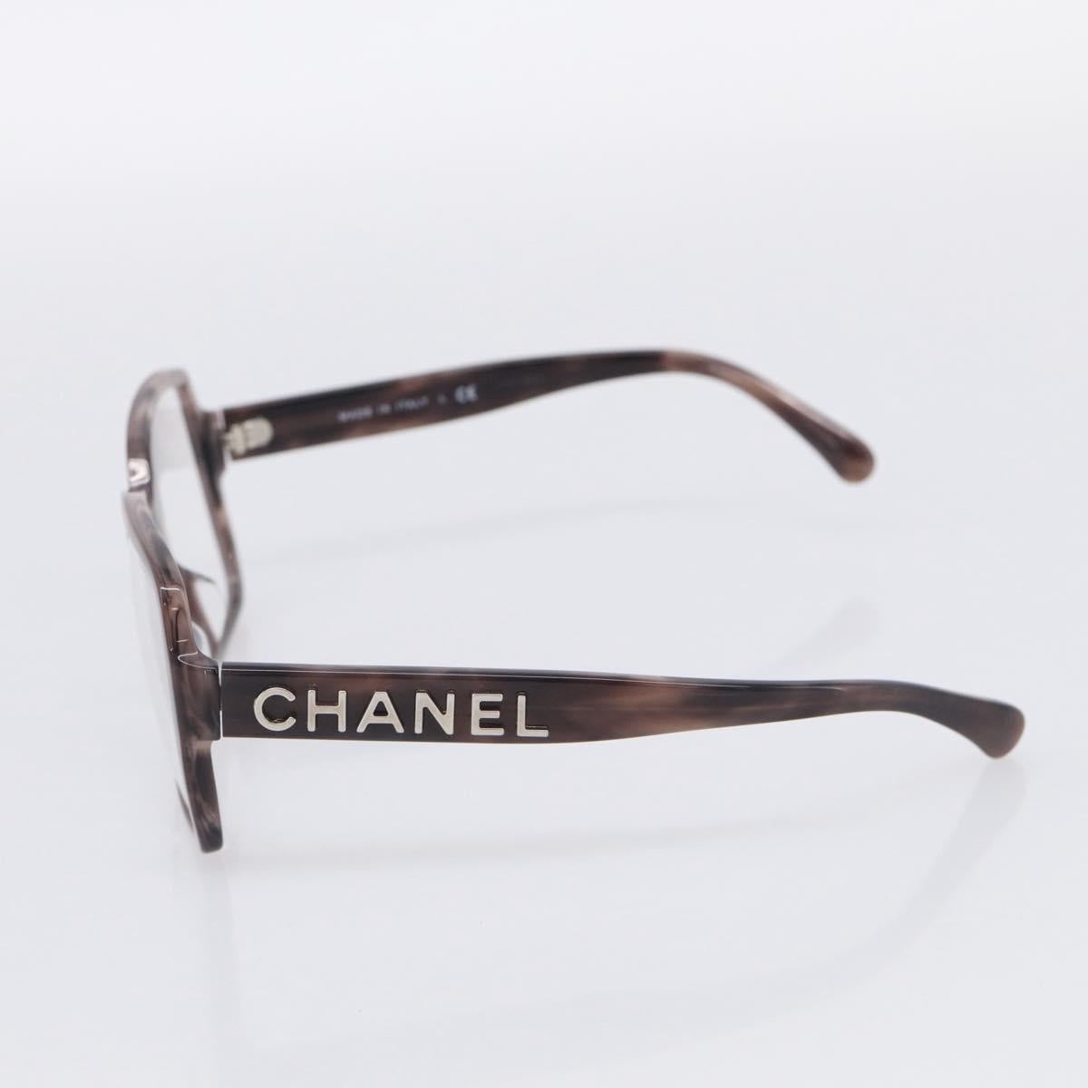 CHANEL Sunglasses Plastic Gray Silver CC Auth BA16857V