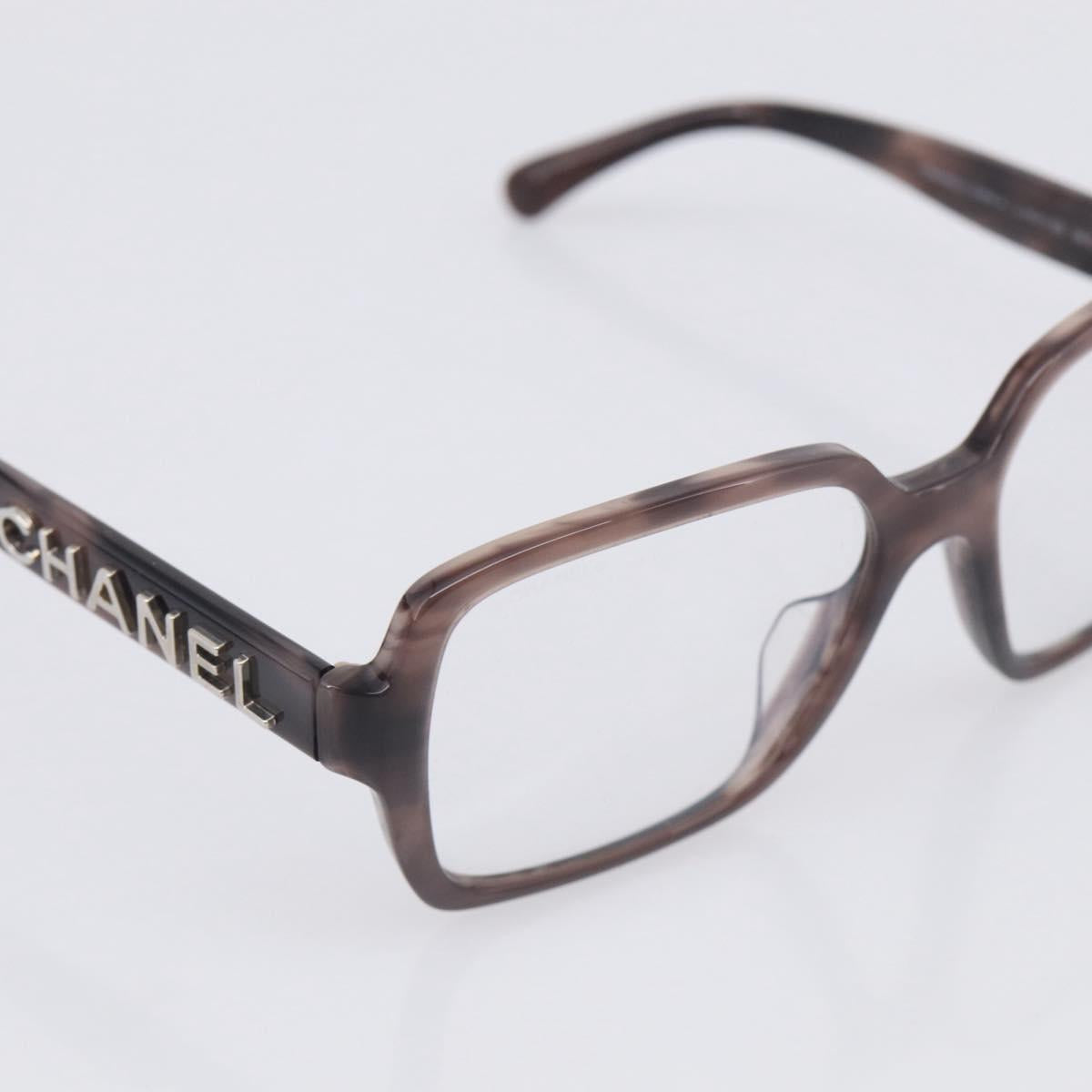 CHANEL Sunglasses Plastic Gray Silver CC Auth BA16857V