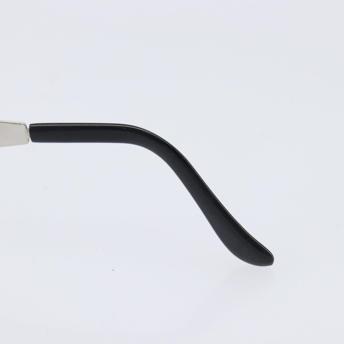 CHANEL Sunglasses Metal Silver Black CC Auth BA16858