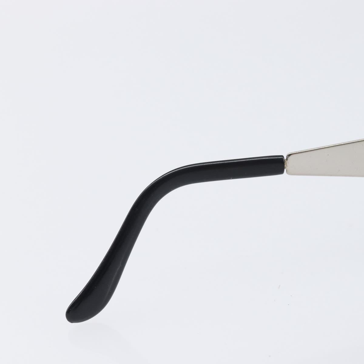 CHANEL Sunglasses Metal Silver Black CC Auth BA16858