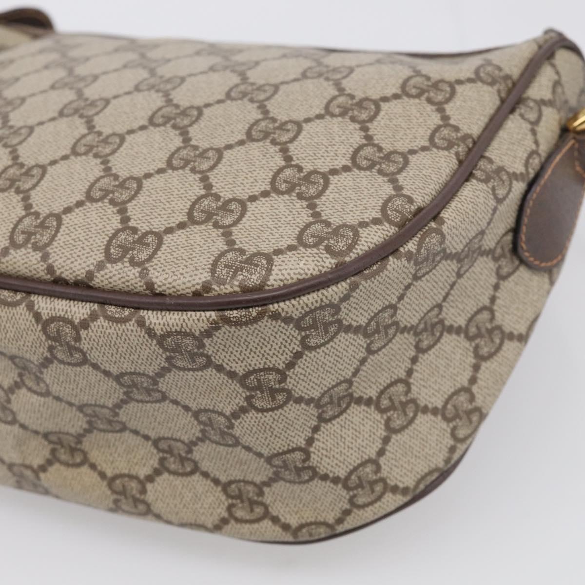 GUCCI GG Supreme Web Sherry Line Shoulder Bag PVC Beige 89 02 032 Auth BA16860