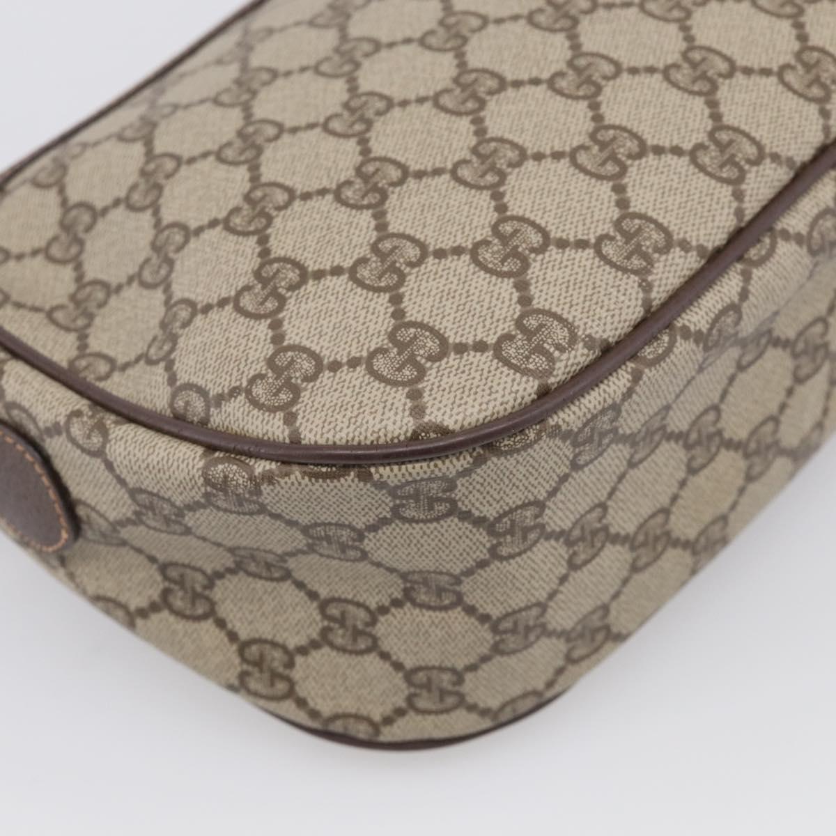 GUCCI GG Supreme Web Sherry Line Shoulder Bag PVC Beige 89 02 032 Auth BA16860