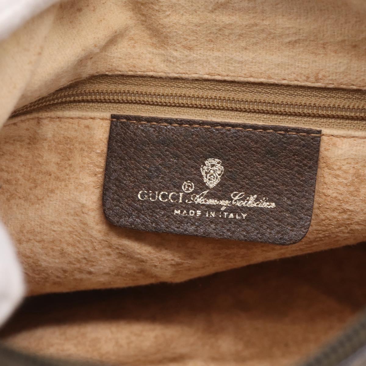 GUCCI GG Supreme Web Sherry Line Shoulder Bag PVC Beige 89 02 032 Auth BA16860