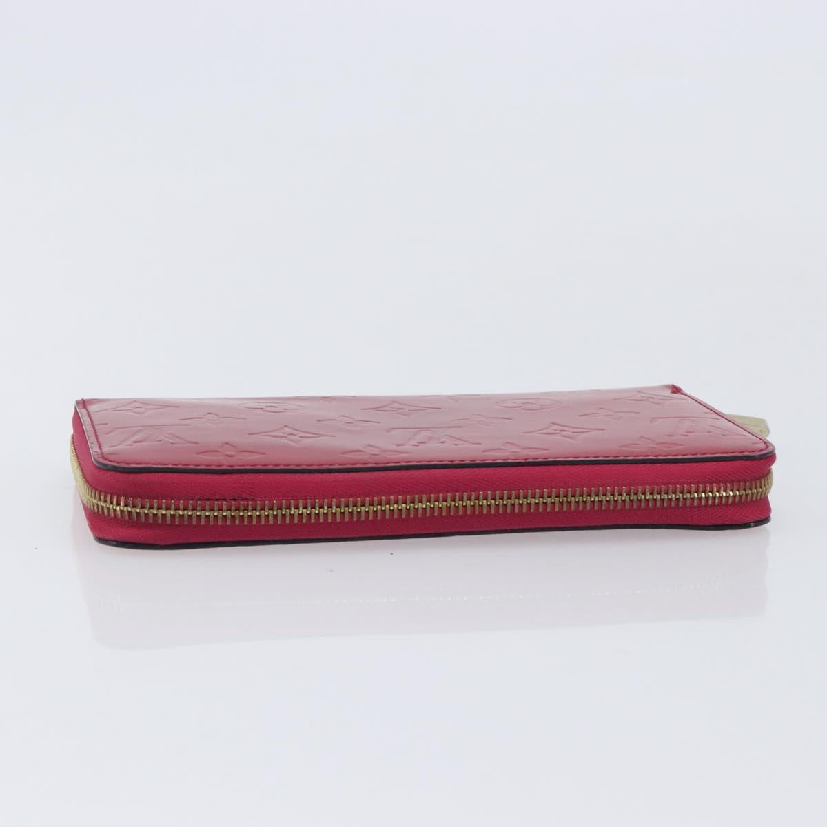 LOUIS VUITTON Monogram Vernis Zippy Wallet Magenta M61379 LV Auth BA16861