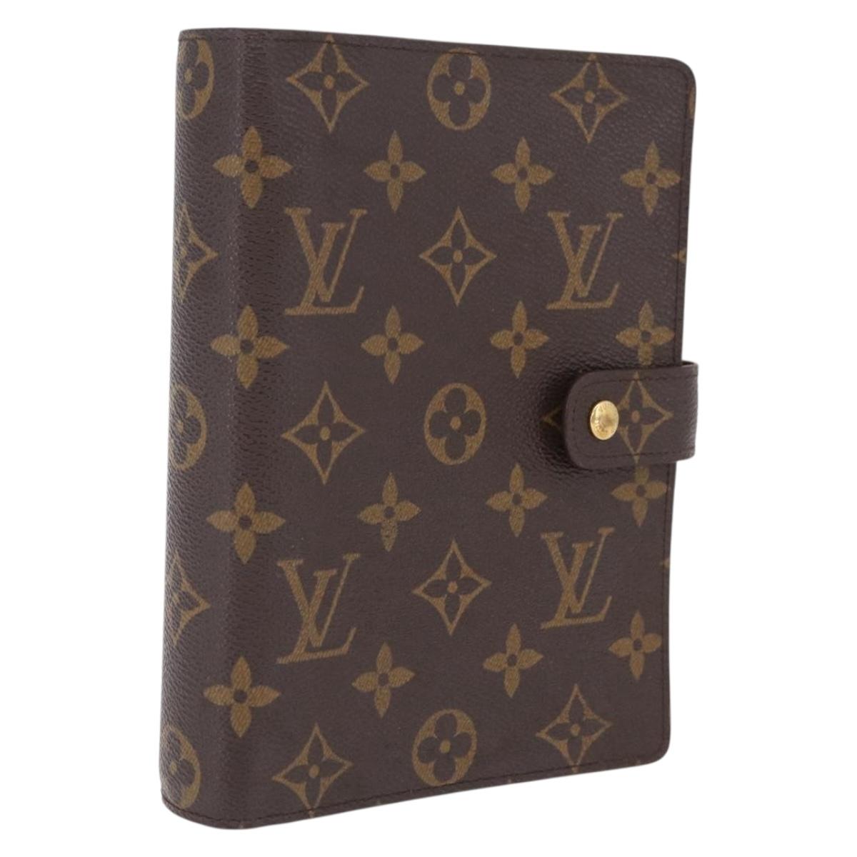 LOUIS VUITTON Monogram Agenda MM Day Planner Cover R20105 LV Auth BA16862V