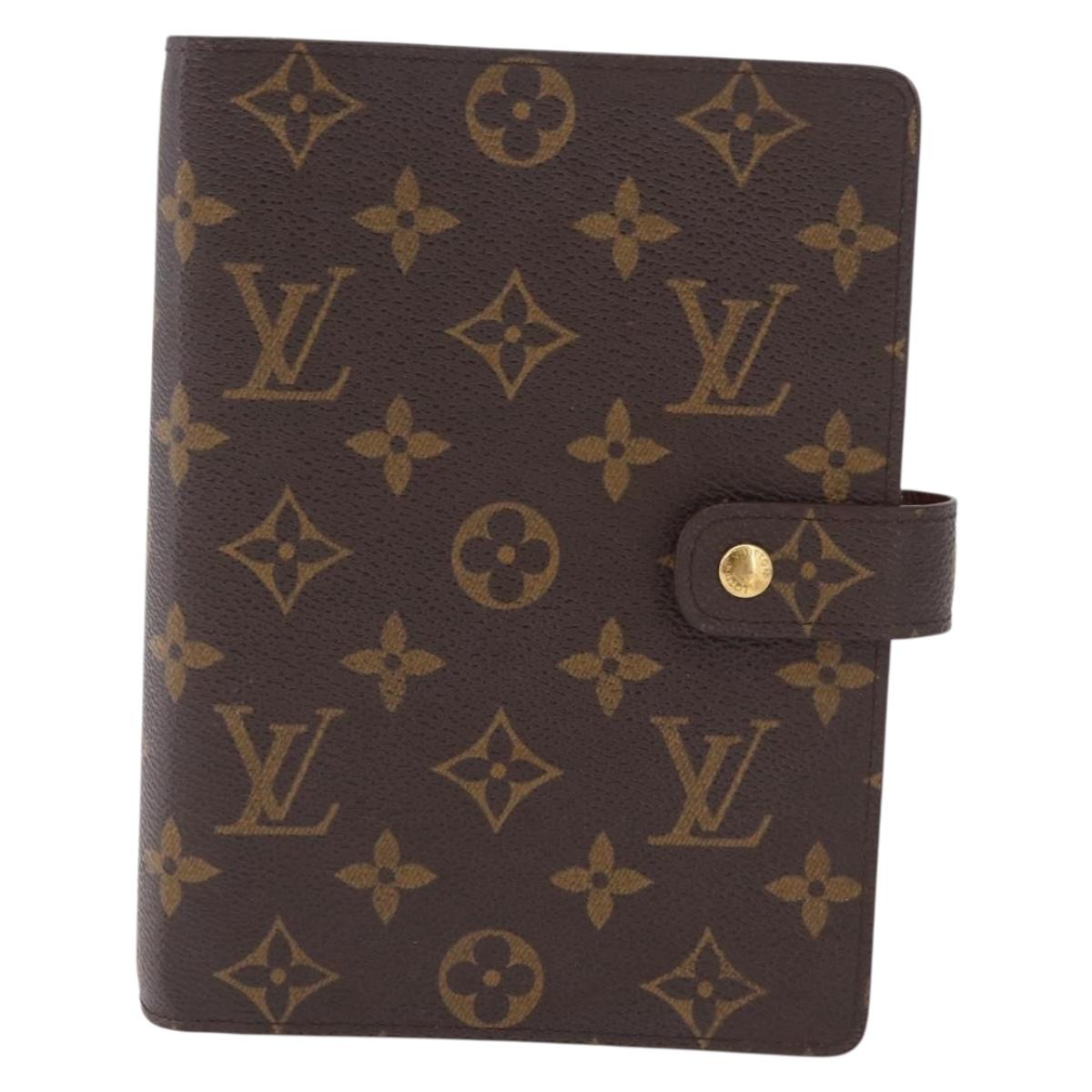 LOUIS VUITTON Monogram Agenda MM Day Planner Cover R20105 LV Auth BA16862V