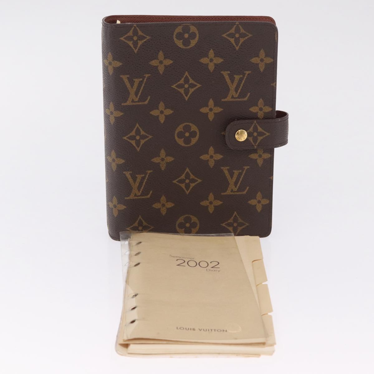 LOUIS VUITTON Monogram Agenda MM Day Planner Cover R20105 LV Auth BA16862V