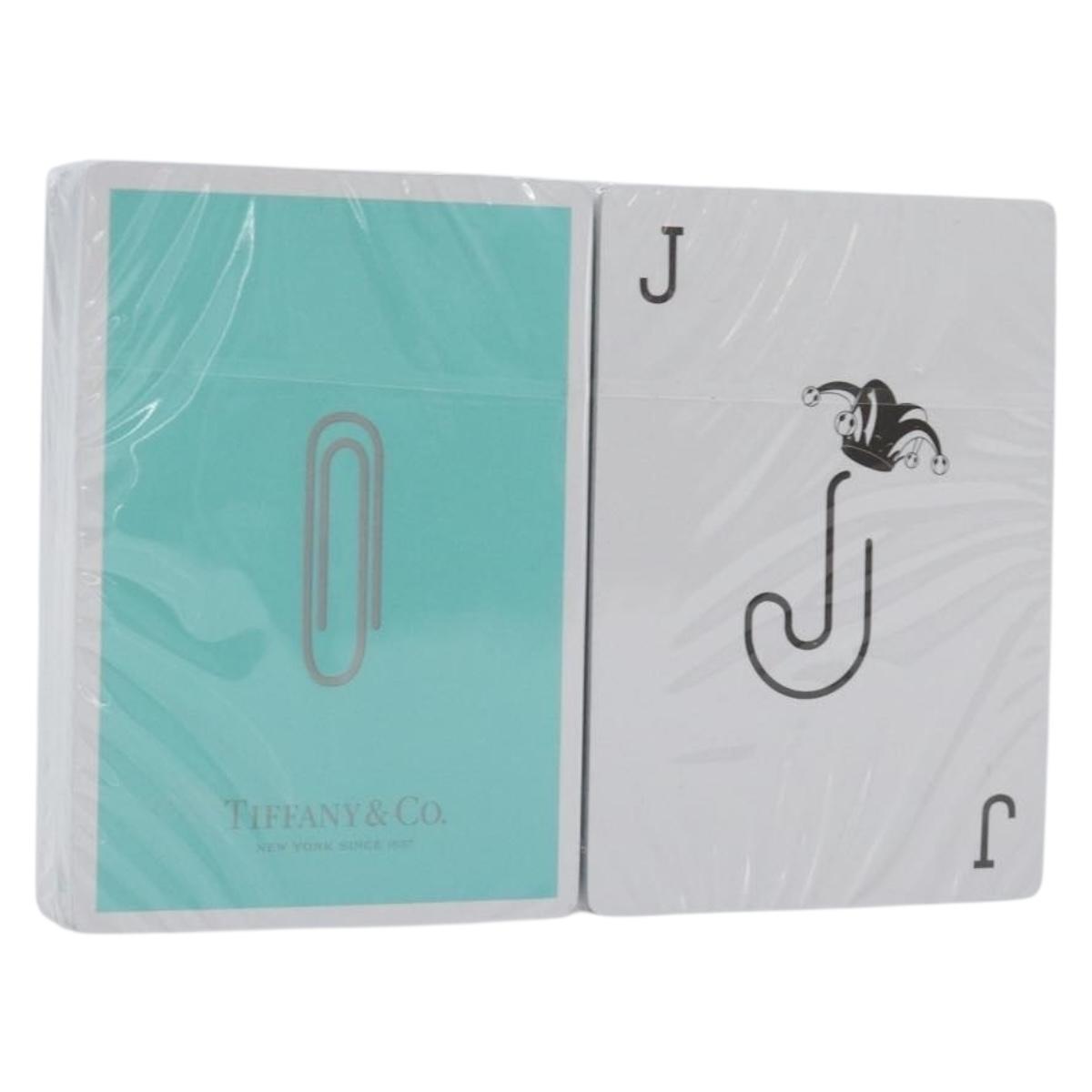 Tiffany & Co. Playing Cards Paper Light Blue White Auth BA16867V