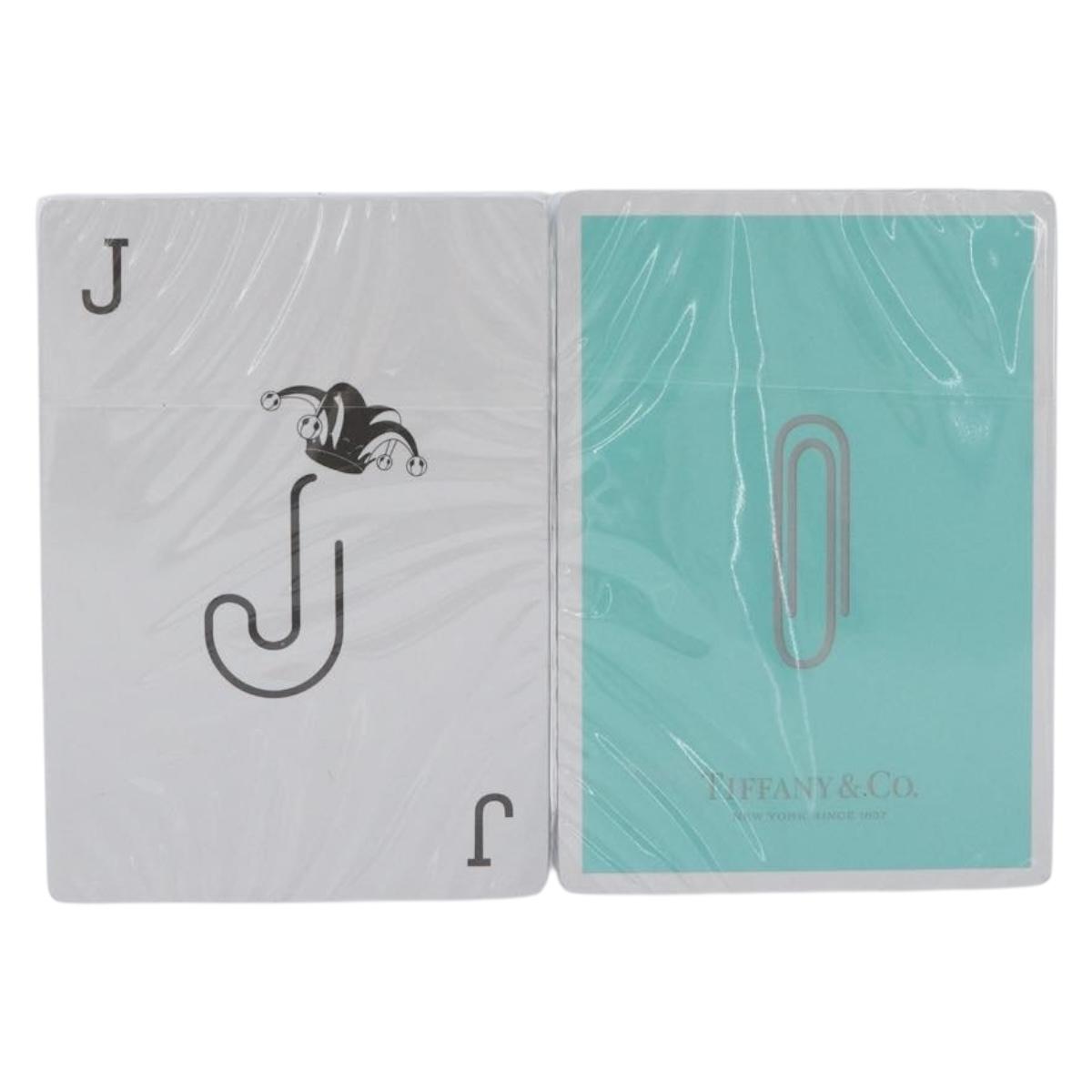 Tiffany & Co. Playing Cards Paper Light Blue White Auth BA16867V