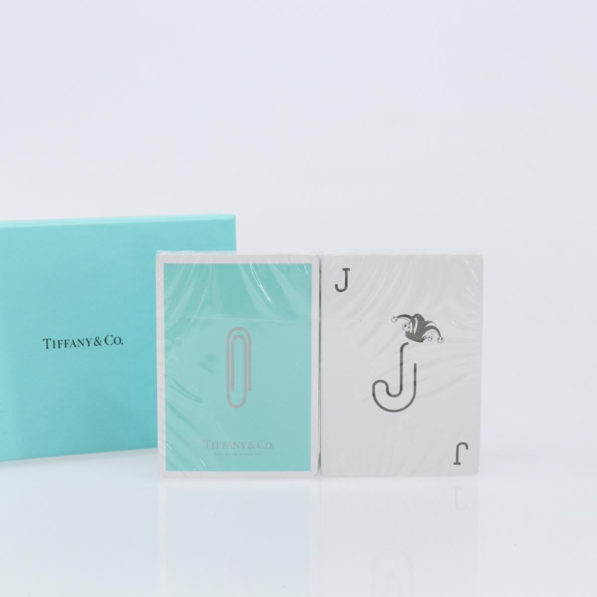 Tiffany & Co. Playing Cards Paper Light Blue White Auth BA16867V