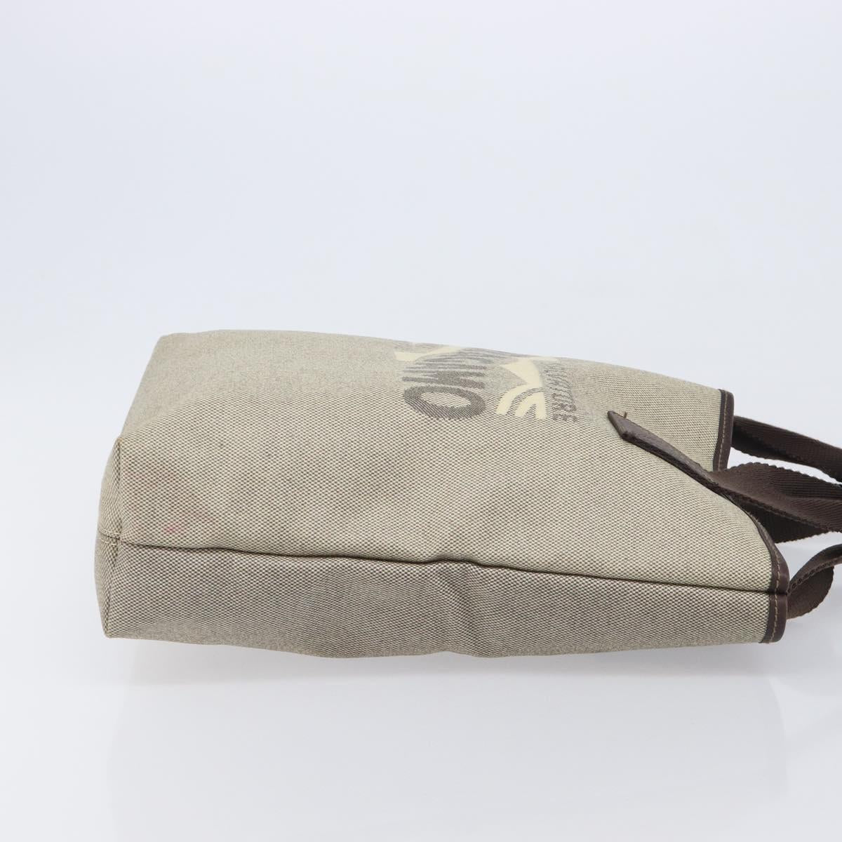 Salvatore Ferragamo Hand Bag Coated Canvas Gray Auth BA16876