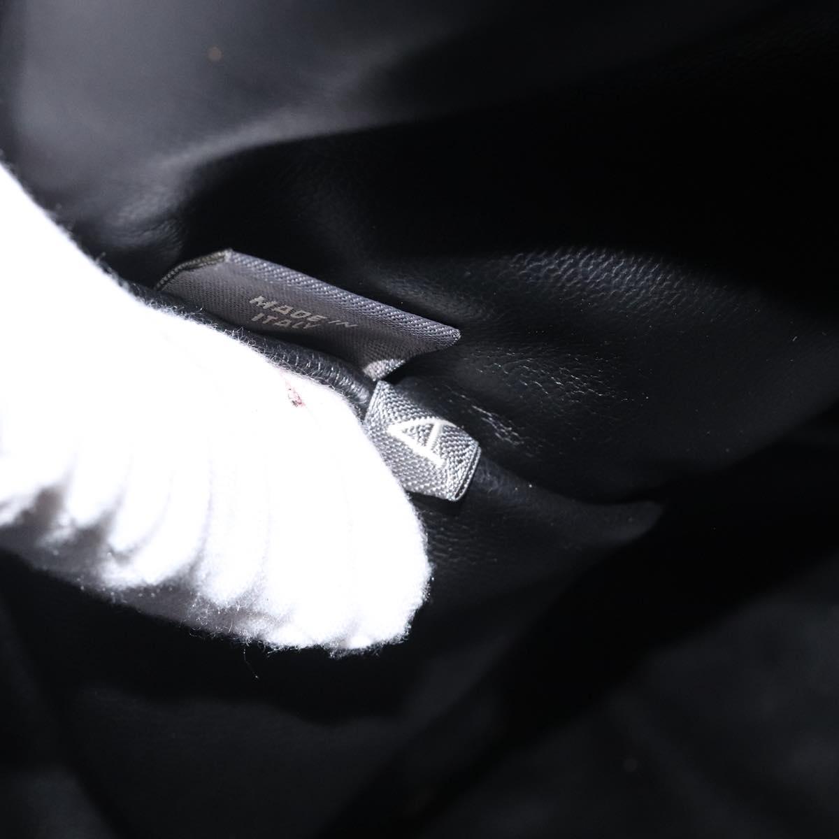 BALLY Hand Bag Leather Black Gold Auth BA1692