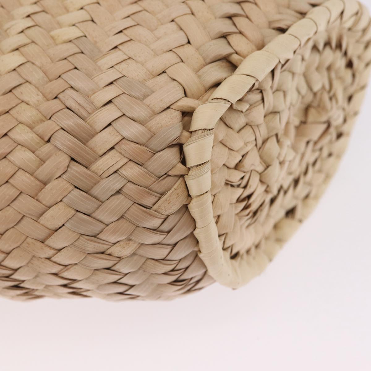 CELINE Teen Classic Panier Hand Bag Raffia Beige Brown Auth BA16985V