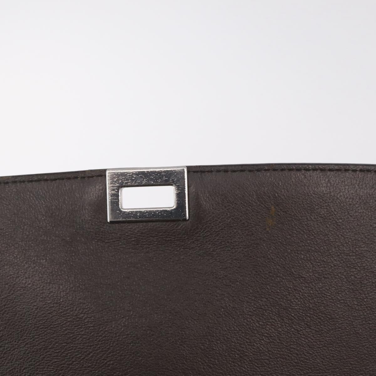 CELINE Trapeze Hand Bag Suede 2way Beige Silver Auth BA16986V