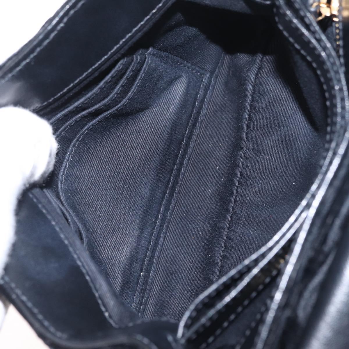 Saint Laurent Lulu Shoulder Bag Velvet Black Gold 467072 Auth BA16988V