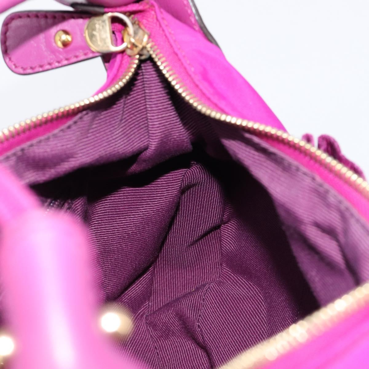 Salvatore Ferragamo Vala Hand Bag Nylon Purple Gold Auth BA16997A
