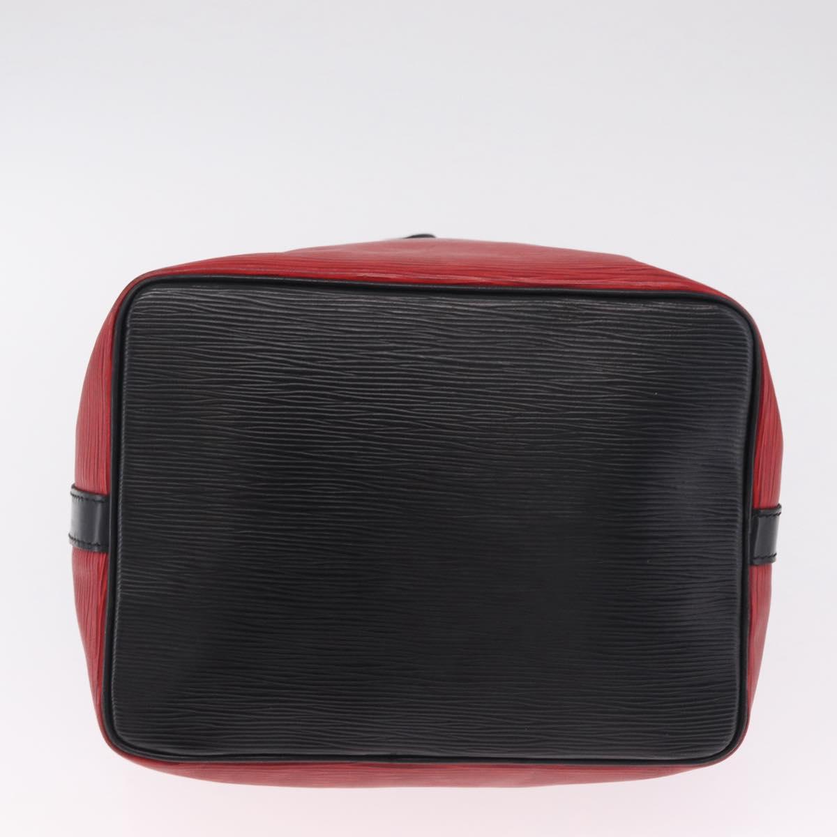 LOUIS VUITTON Epi Petit Noe Shoulder Bag Red Black M44172 LV Auth BA16998