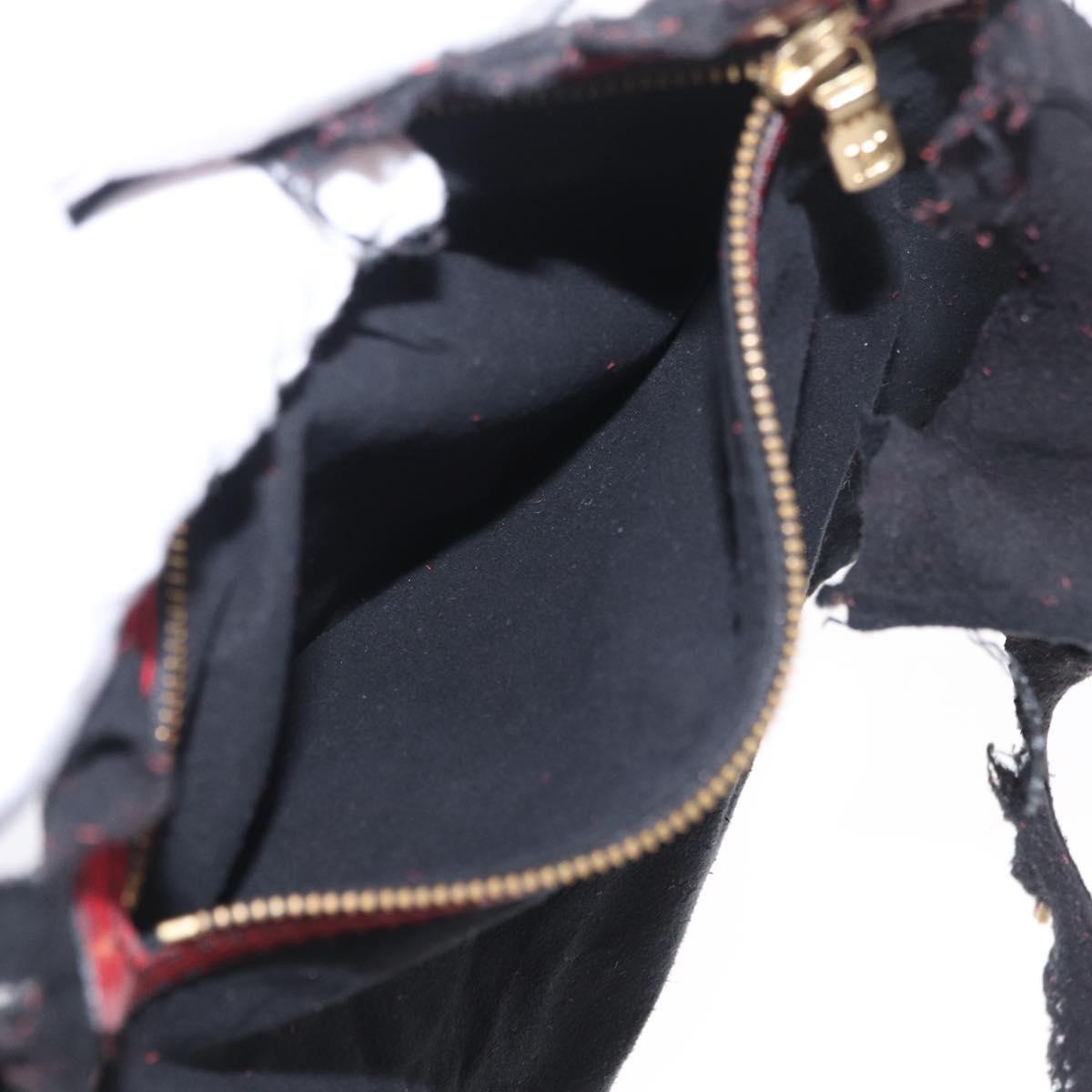LOUIS VUITTON Epi Petit Noe Shoulder Bag Red Black M44172 LV Auth BA16998
