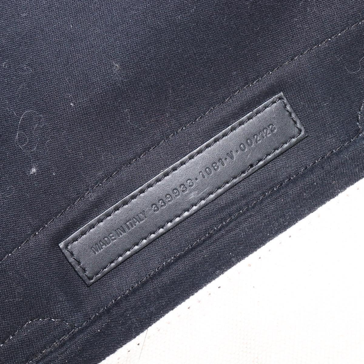 Balenciaga Navy Cabas S Hand Bag Canvas White Black 339933 Auth BA17006A