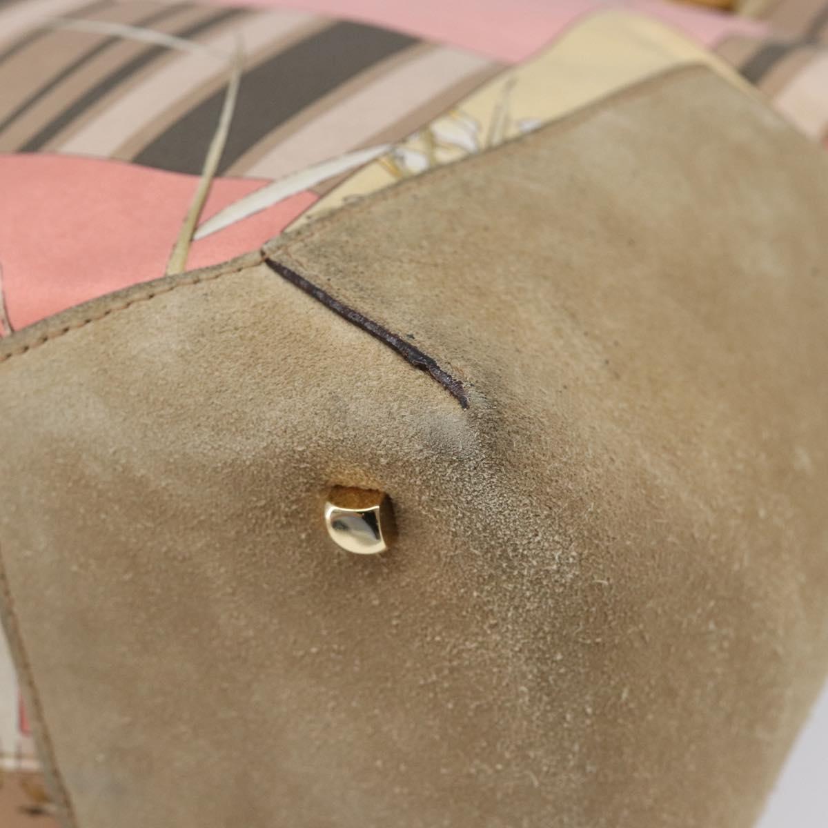Salvatore Ferragamo Tote Bag Nylon Beige Gold Auth BA17008A