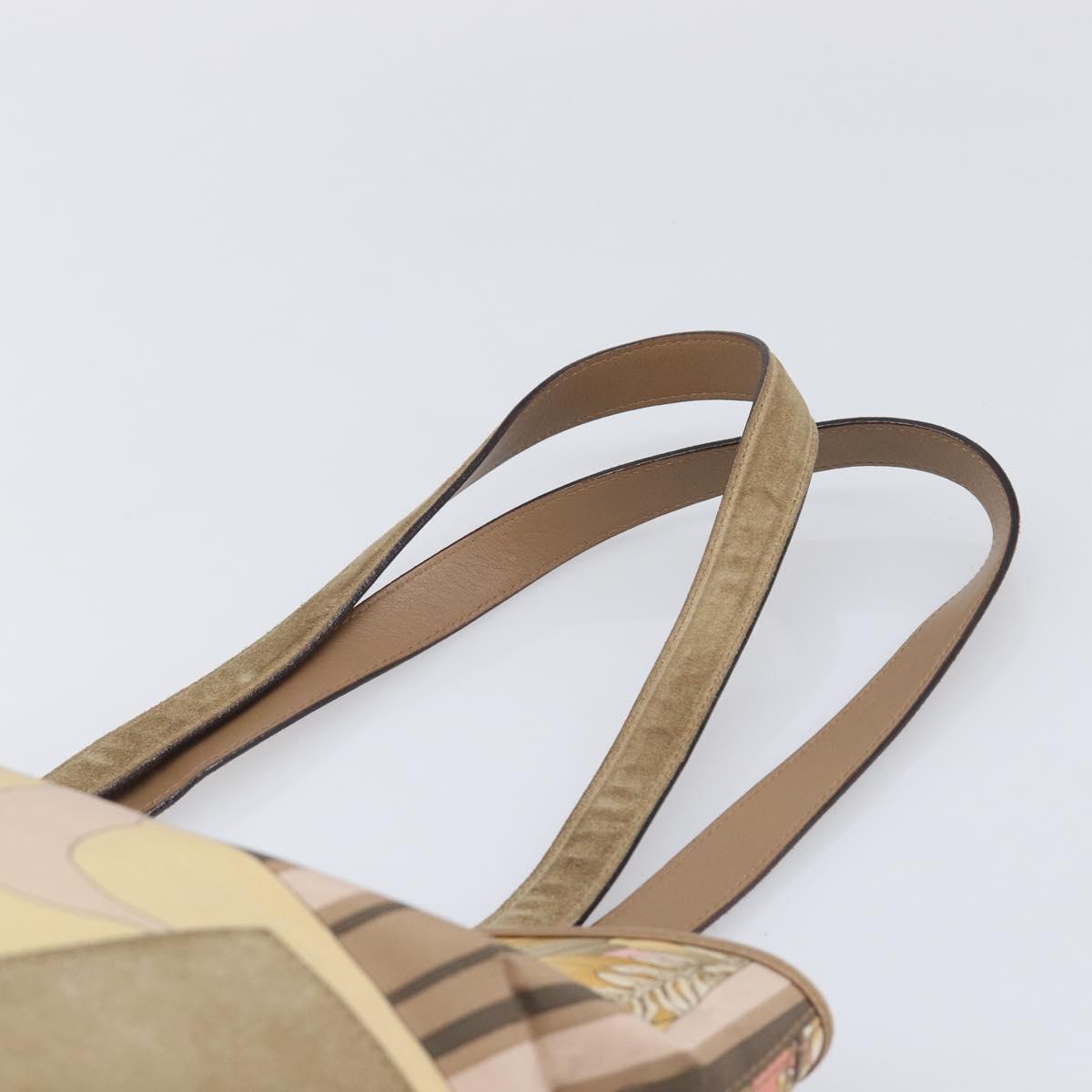 Salvatore Ferragamo Tote Bag Nylon Beige Gold Auth BA17008A