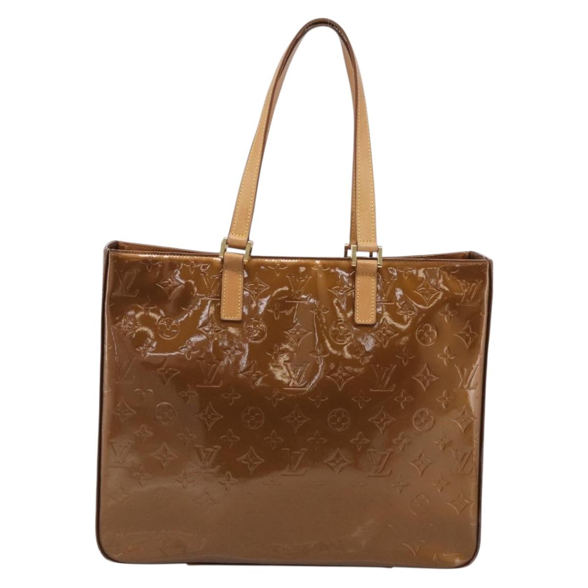LOUIS VUITTON Monogram Vernis Columbus Tote Bag Bronze M91134 LV Auth BA17015