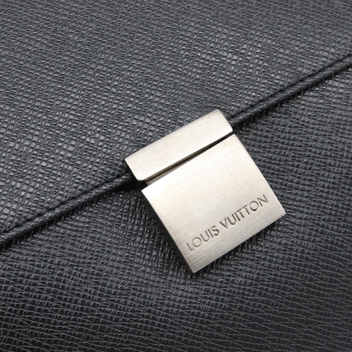 LOUIS VUITTON Taiga Selenga Clutch Bag Ardoise M30782 LV Auth BA17016A