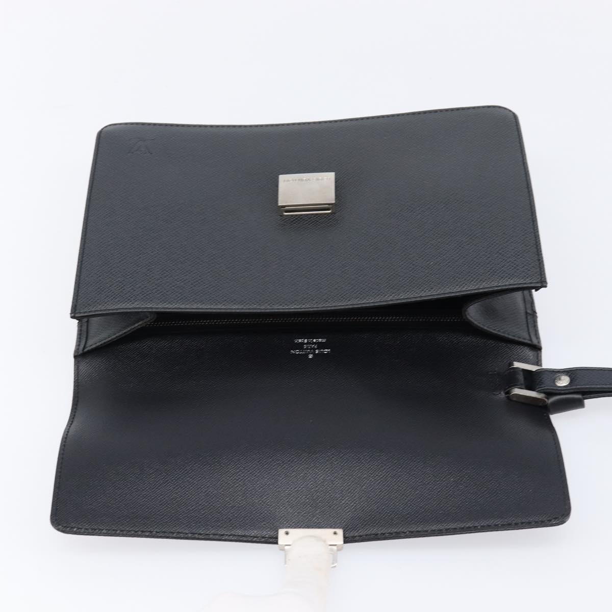 LOUIS VUITTON Taiga Selenga Clutch Bag Ardoise M30782 LV Auth BA17016A