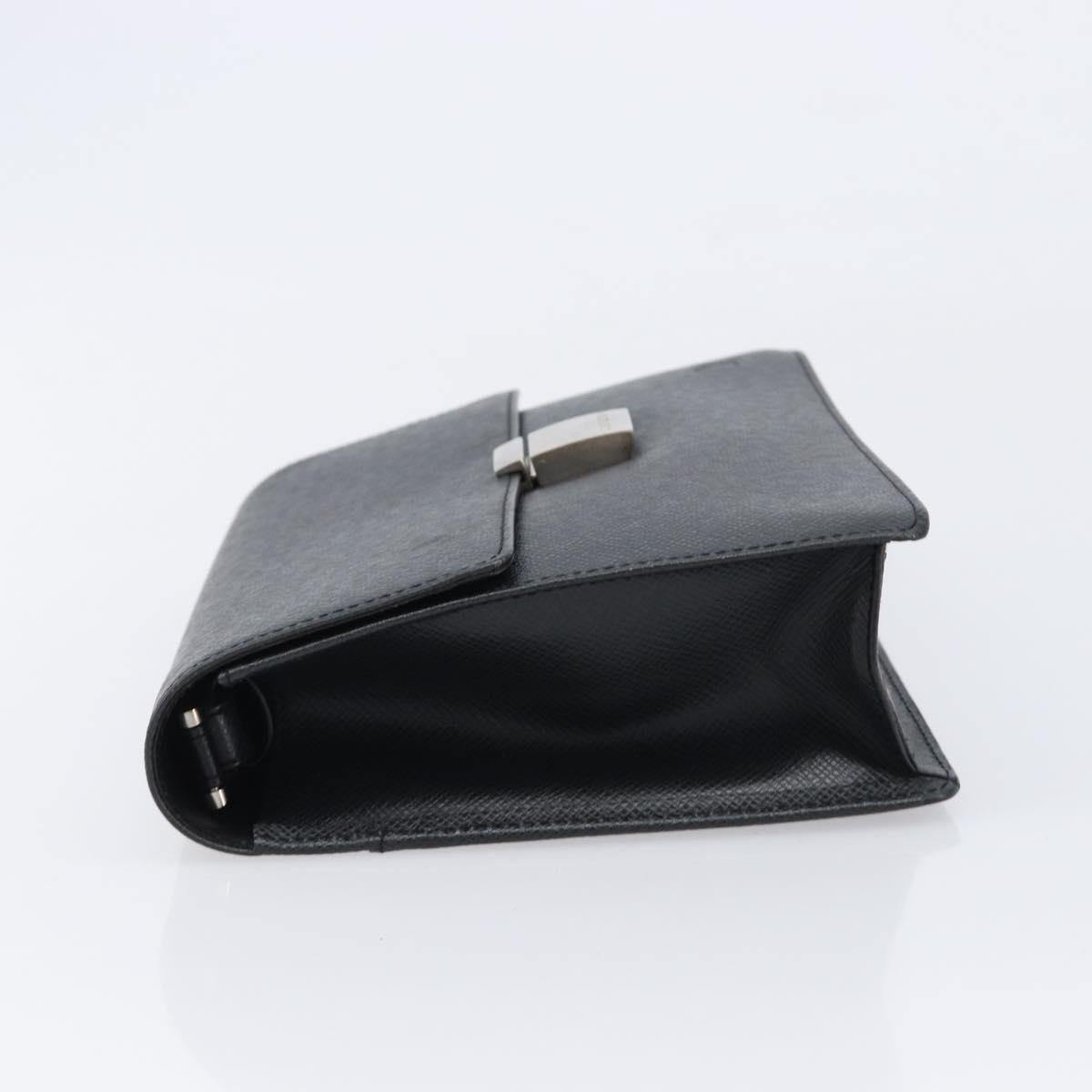 LOUIS VUITTON Taiga Selenga Clutch Bag Ardoise M30782 LV Auth BA17016A