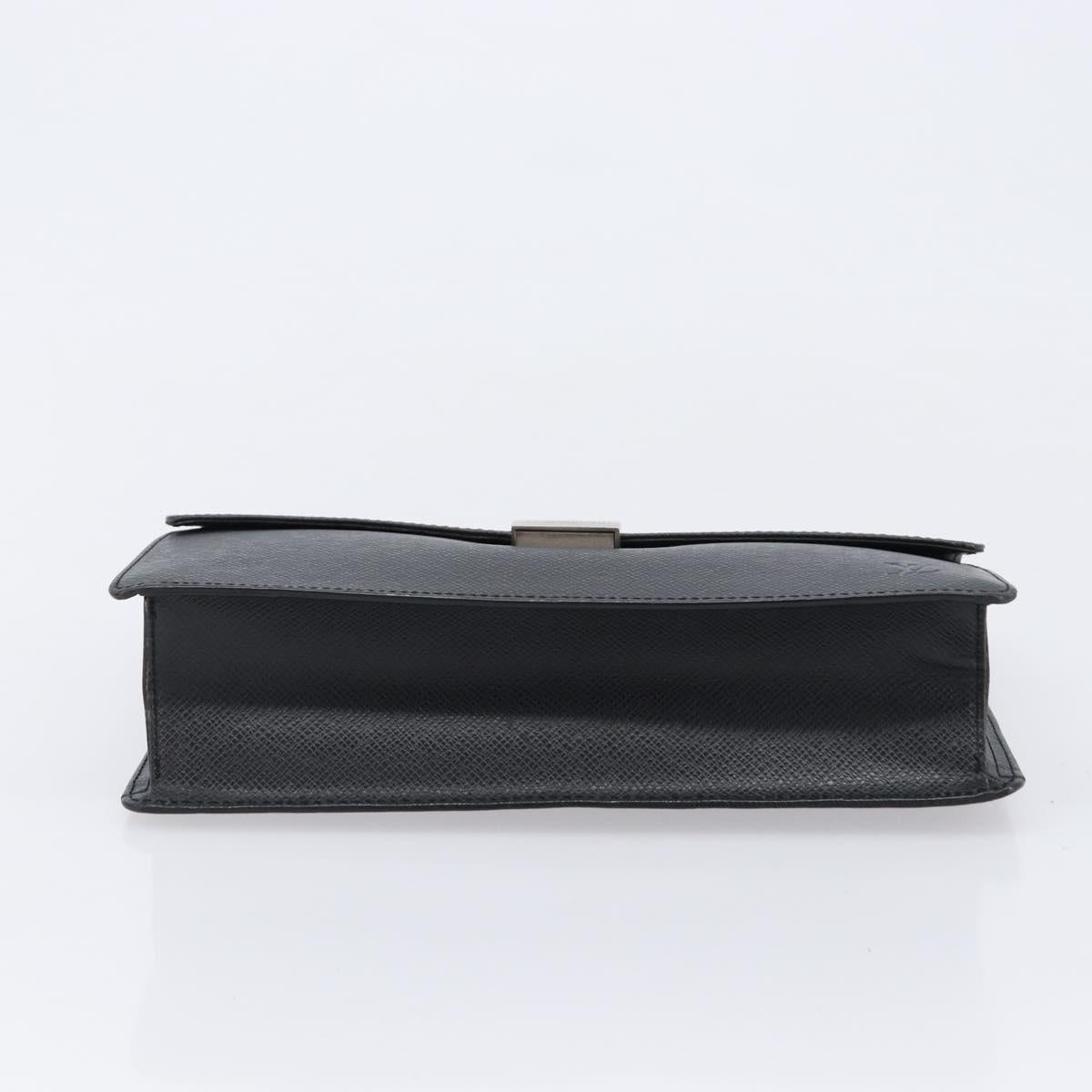 LOUIS VUITTON Taiga Selenga Clutch Bag Ardoise M30782 LV Auth BA17016A