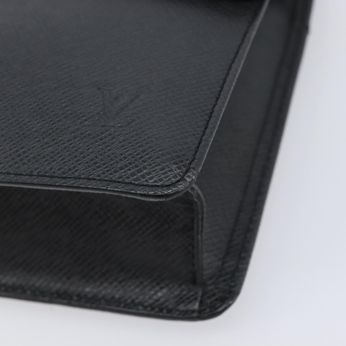 LOUIS VUITTON Taiga Selenga Clutch Bag Ardoise M30782 LV Auth BA17016A