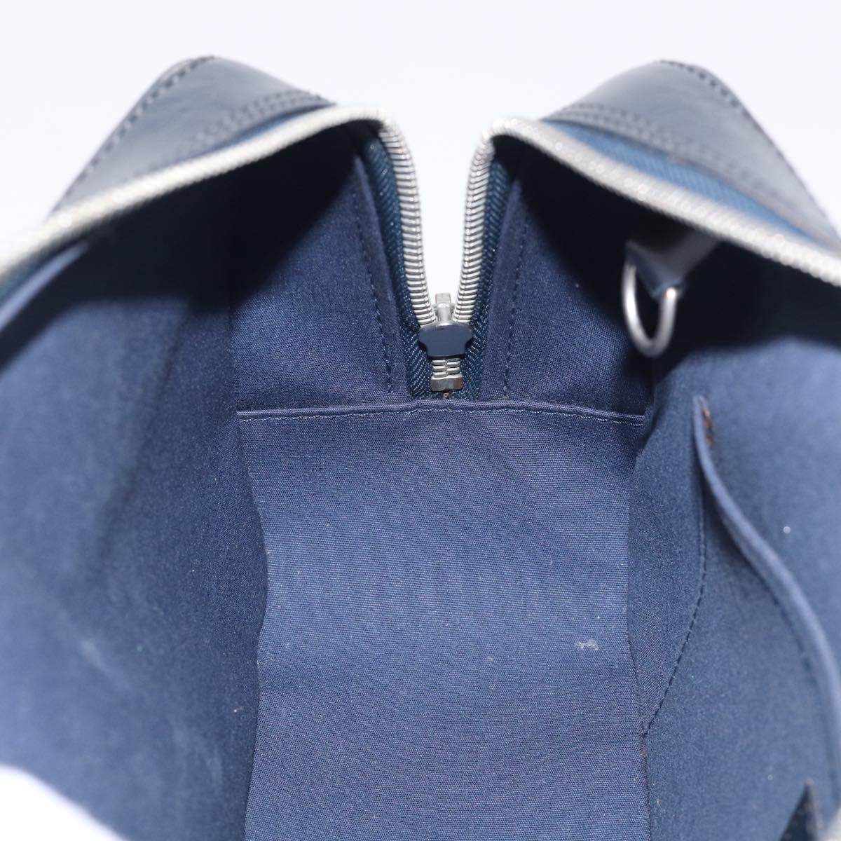 LOUIS VUITTON Monogram Mat Shelton Hand Bag Navy LV Auth BA17018