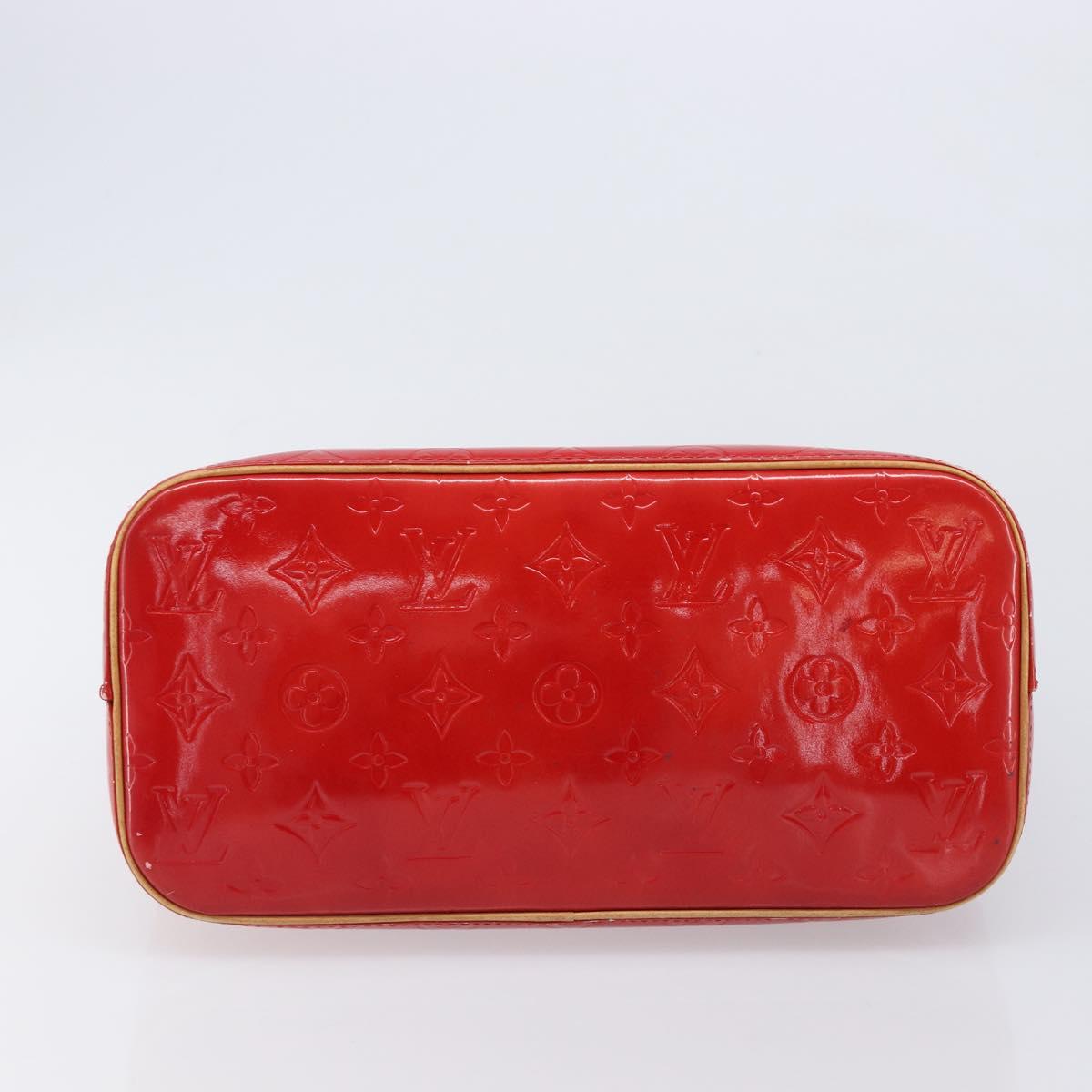 LOUIS VUITTON Monogram Vernis Houston Hand Bag Red M91092 LV Auth BA17021