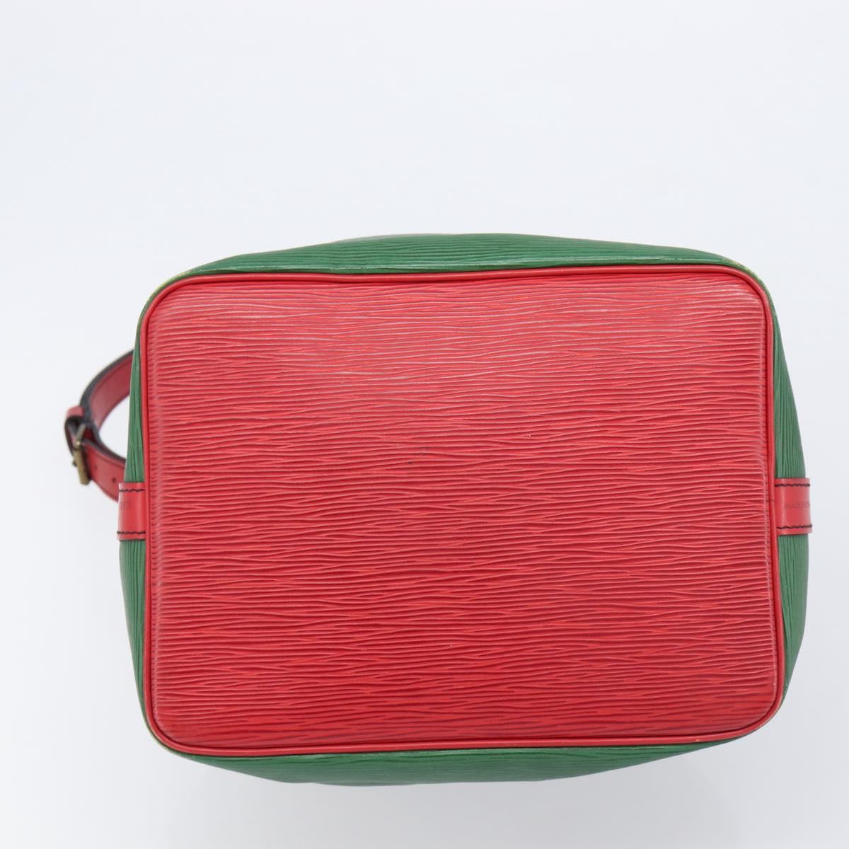 LOUIS VUITTON Epi Petit Noe Shoulder Bag Green Red M44147 LV Auth BA17024