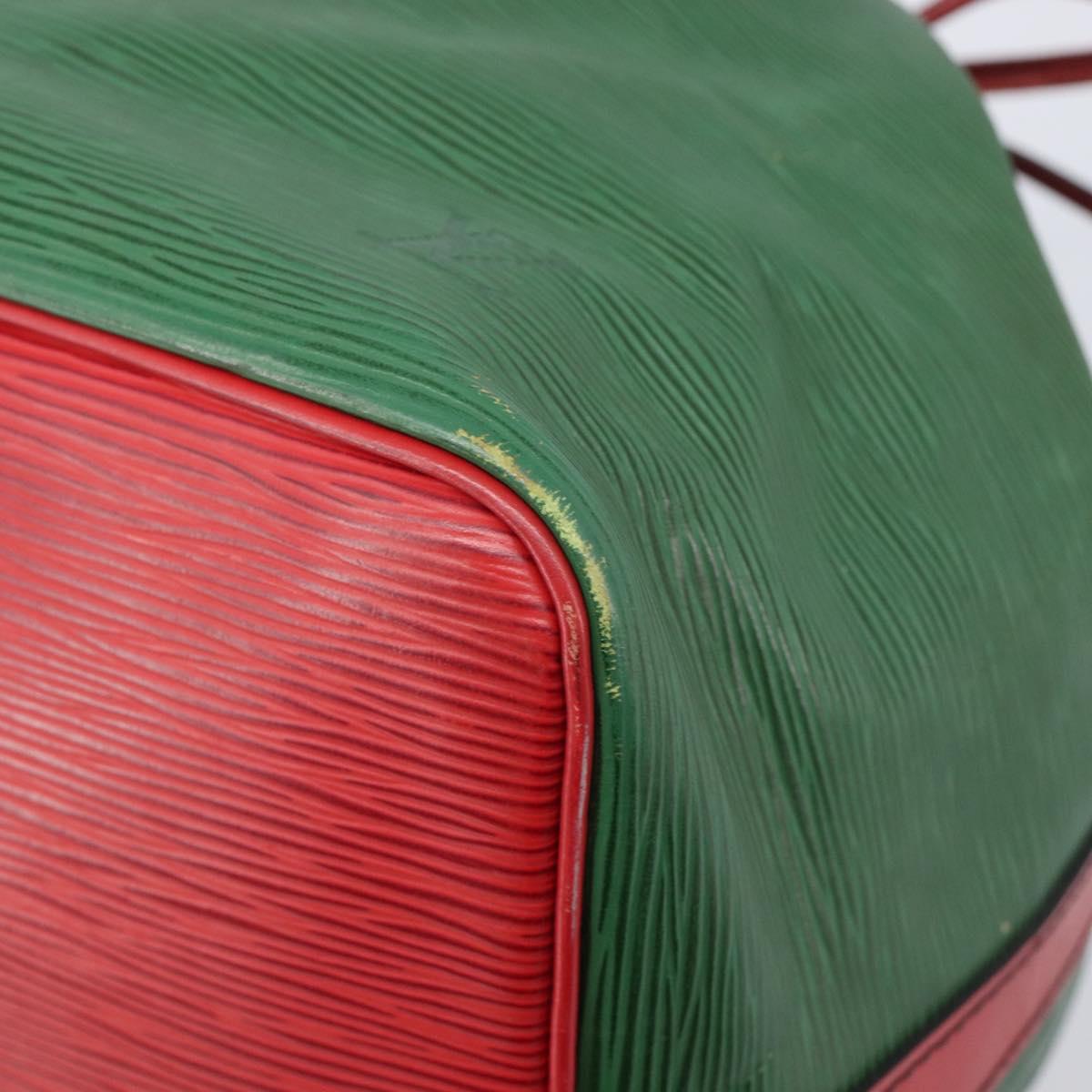 LOUIS VUITTON Epi Petit Noe Shoulder Bag Green Red M44147 LV Auth BA17024