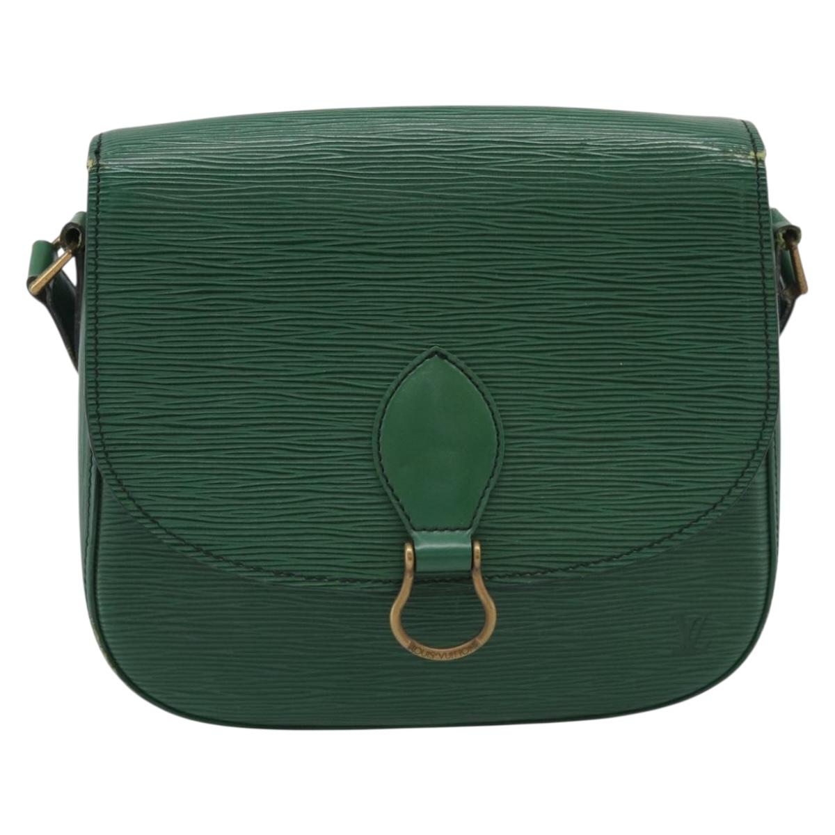 LOUIS VUITTON Epi Saint Cloud GM Shoulder Bag Green M52194 LV Auth BA17026