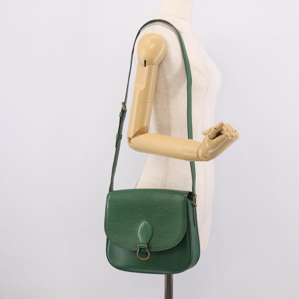LOUIS VUITTON Epi Saint Cloud GM Shoulder Bag Green M52194 LV Auth BA17026
