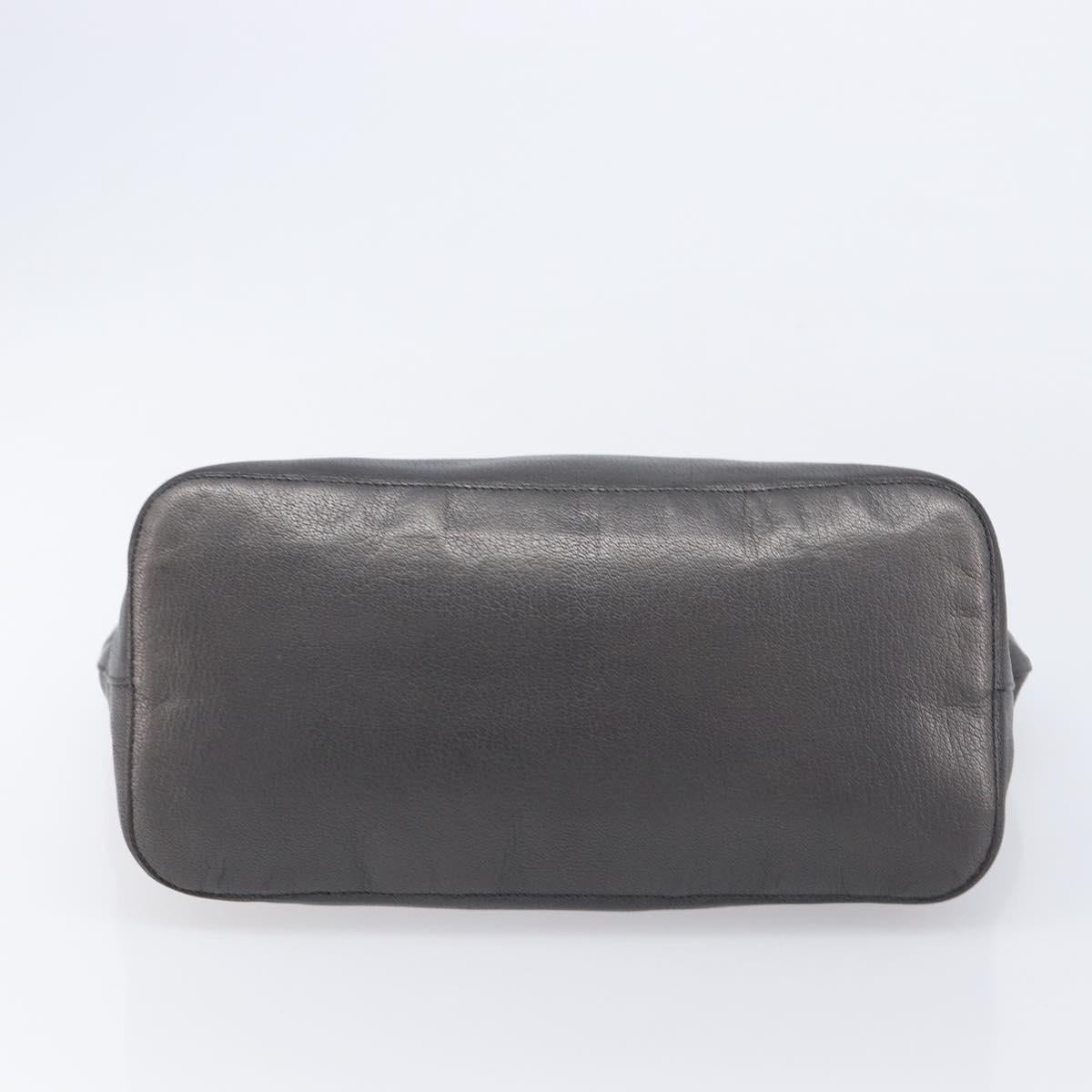 LOEWE Tote Bag Leather Dark Gray Auth BA17028