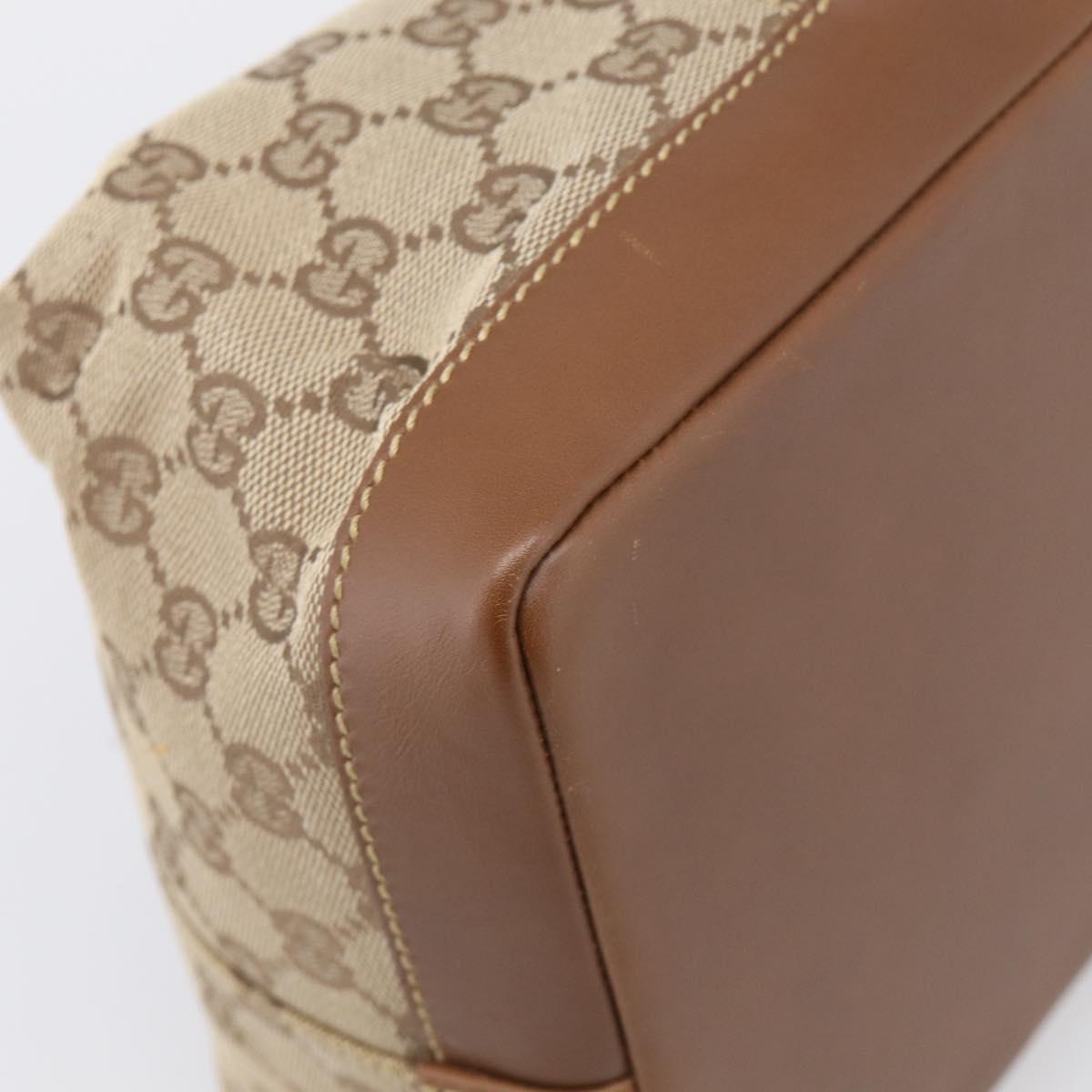 GUCCI GG Canvas Web Sherry Line Hand Bag Beige 2123 014 5000 Auth BA17034A