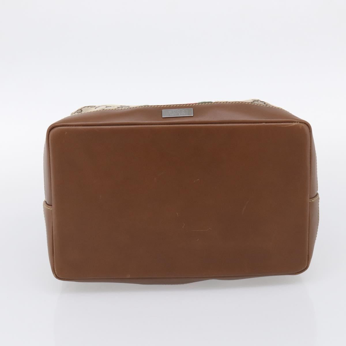 GUCCI GG Canvas Web Sherry Line Hand Bag Beige 2123 014 5000 Auth BA17034A