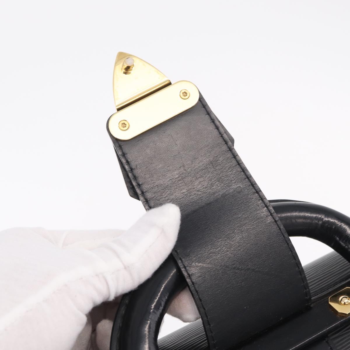 LOUIS VUITTON Epi Serviette Fermoir Business Bag Black M54352 LV Auth BA17037A