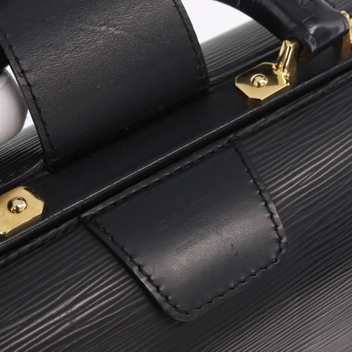 LOUIS VUITTON Epi Serviette Fermoir Business Bag Black M54352 LV Auth BA17037A