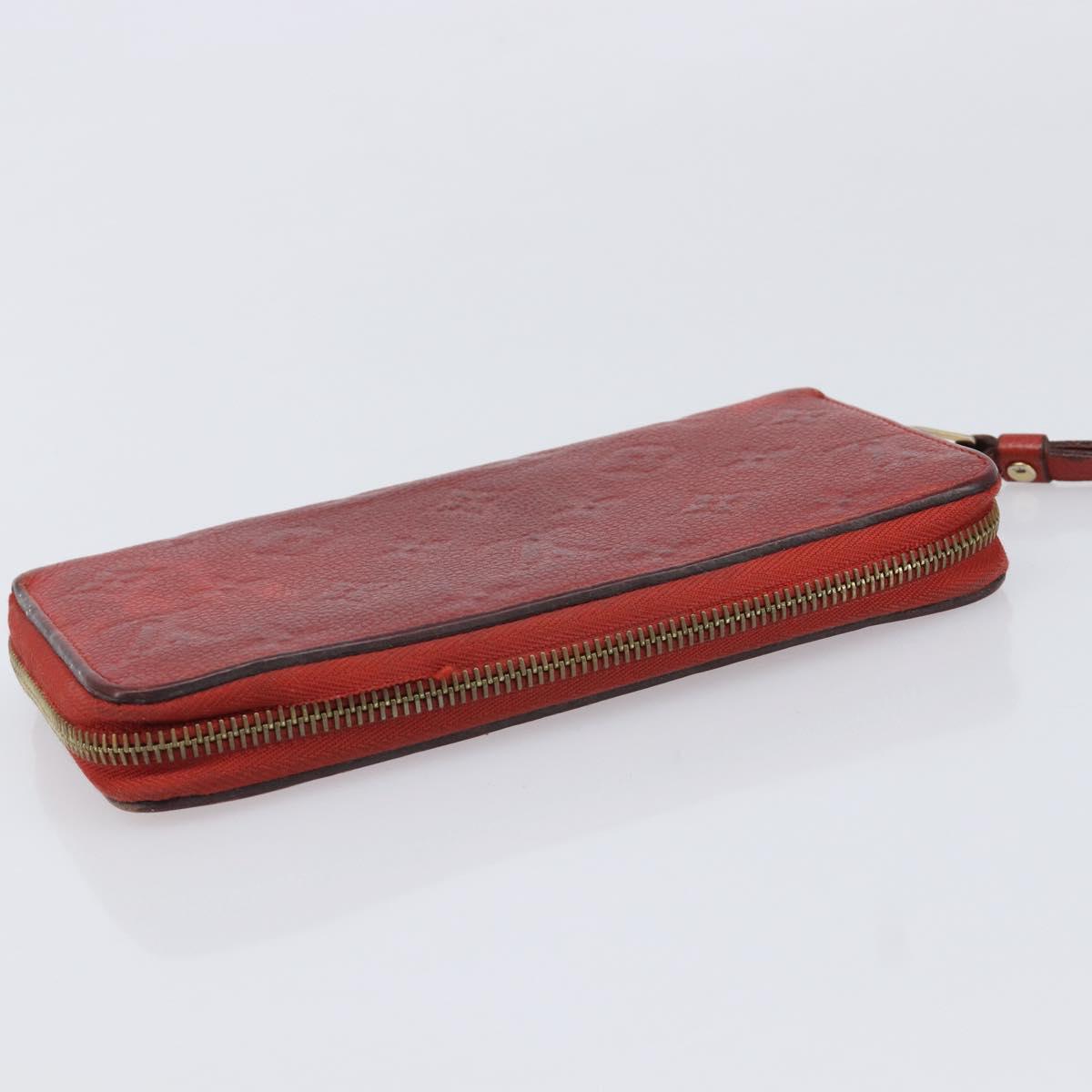 LOUIS VUITTON Long Wallet 2 Set White Red LV Auth BA17044