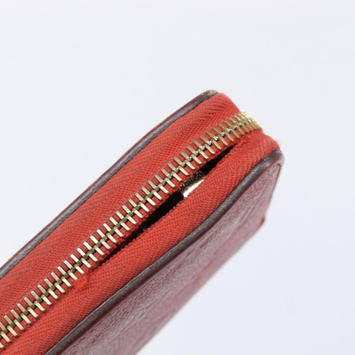 LOUIS VUITTON Long Wallet 2 Set White Red LV Auth BA17044