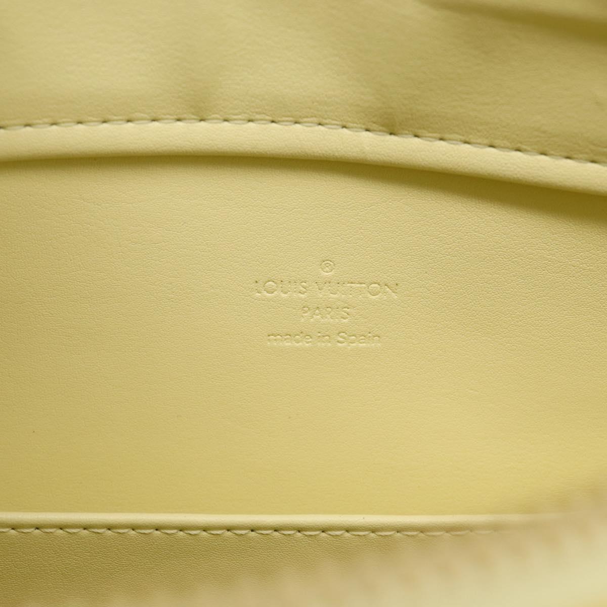 LOUIS VUITTON Monogram Vernis Columbus Tote Bag Lime Yellow M91047 Auth BA17047A