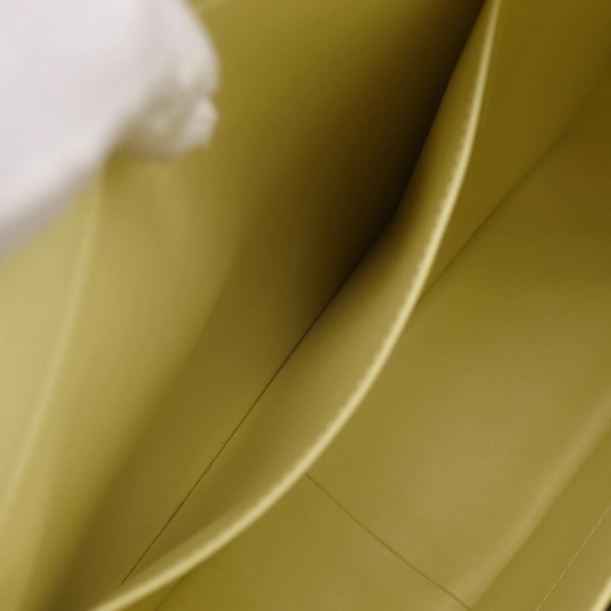 LOUIS VUITTON Monogram Vernis Columbus Tote Bag Lime Yellow M91047 Auth BA17047A